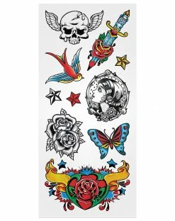 Spirit Halloween Punk Sleeve Temporary Tattoos -Halloween ACCESSORIES store 01498377 h