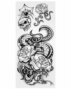 Spirit Halloween Punk Sleeve Temporary Tattoos -Halloween ACCESSORIES store 01498377 k