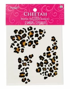 Spirit Halloween Cheetah Temporary Tattoos -Halloween ACCESSORIES store 01498898 d