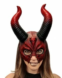 Spirit Halloween Devil Horn Half Mask