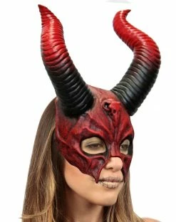 Spirit Halloween Devil Horn Half Mask -Halloween ACCESSORIES store 01499201 c