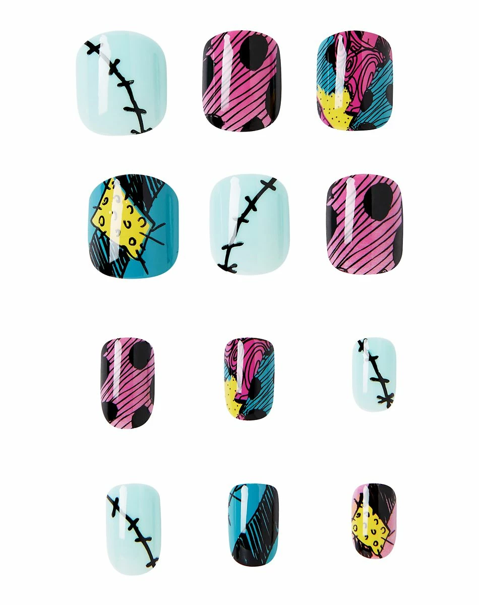Spirit Halloween Kids Sally Press on Nails - The Nightmare Before Christmas 2 Spirit Halloween Kids Sally Press on Nails - The Nightmare Before Christmas - Image 2