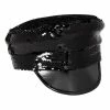 Spirit Halloween Black and Silver Reversible Sequin Hat