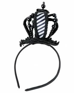 Spirit Halloween Black and White Mini Queen Crown Headband