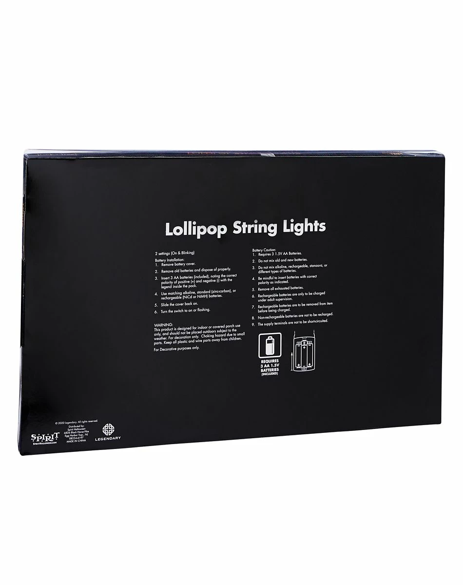 Spirit Halloween Lollipop String Lights - Trick 'r Treat 5 Spirit Halloween Lollipop String Lights - Trick 'r Treat - Image 5