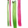 Spirit Halloween Pink and Green Bow Hair Extensions - Disney Zombies