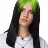 Spirit Halloween Green and Black Ombre Wig