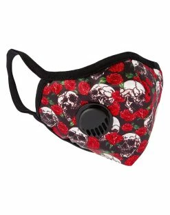 Spirit Halloween Skull and Roses Face Mask -Halloween ACCESSORIES store 01508282 b