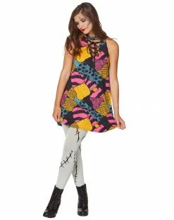 Spirit Halloween Adult Colorful Patchwork Sally Dress - The Nightmare Before Christmas