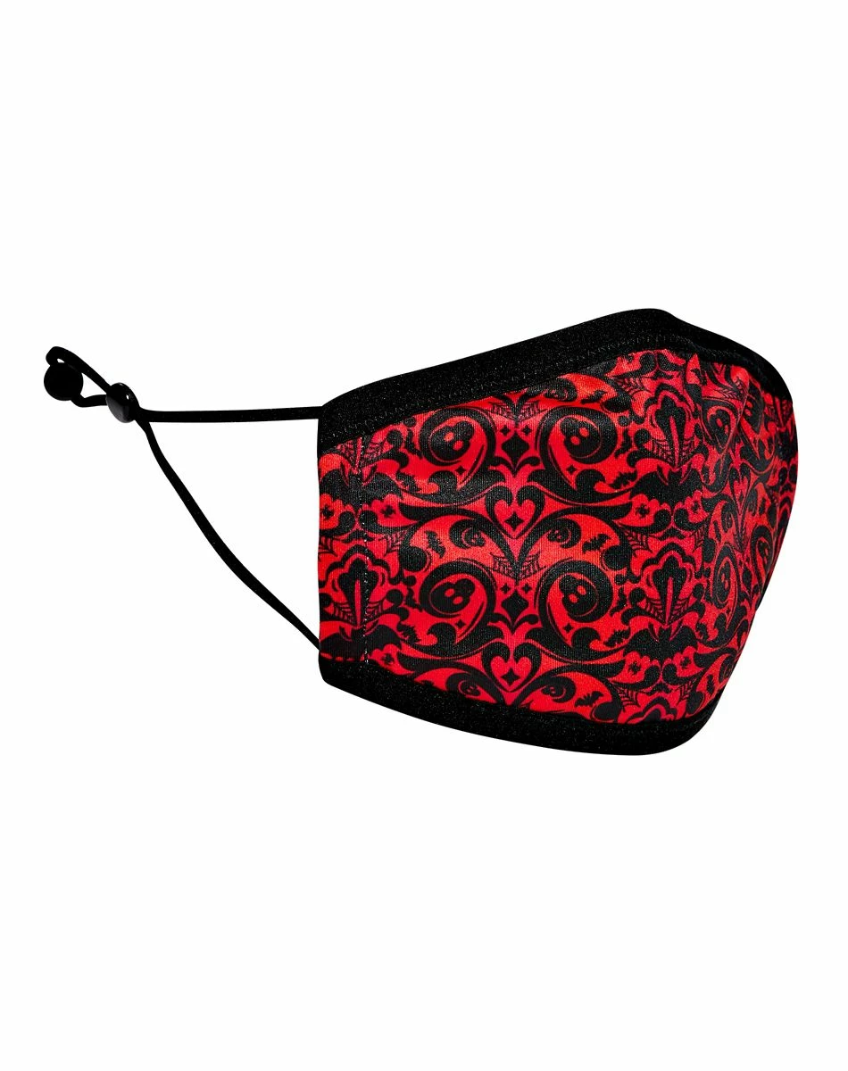 Spirit Halloween Kids Gothic Pattern Face Mask 2 Spirit Halloween Kids Gothic Pattern Face Mask - Image 2