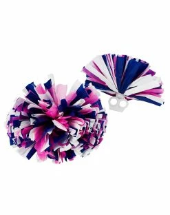 Spirit Halloween Pink Blue and White Cheerleader Pom Poms