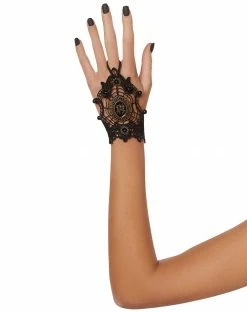 Spirit Halloween Black Spider Lace Hand Chain