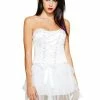 Spirit Halloween White Lace-Up Plus Size Corset