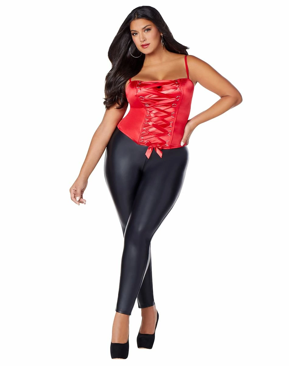 Spirit Halloween Red Lace-Up Plus Size Corset 4 Spirit Halloween Red Lace-Up Plus Size Corset - Image 4