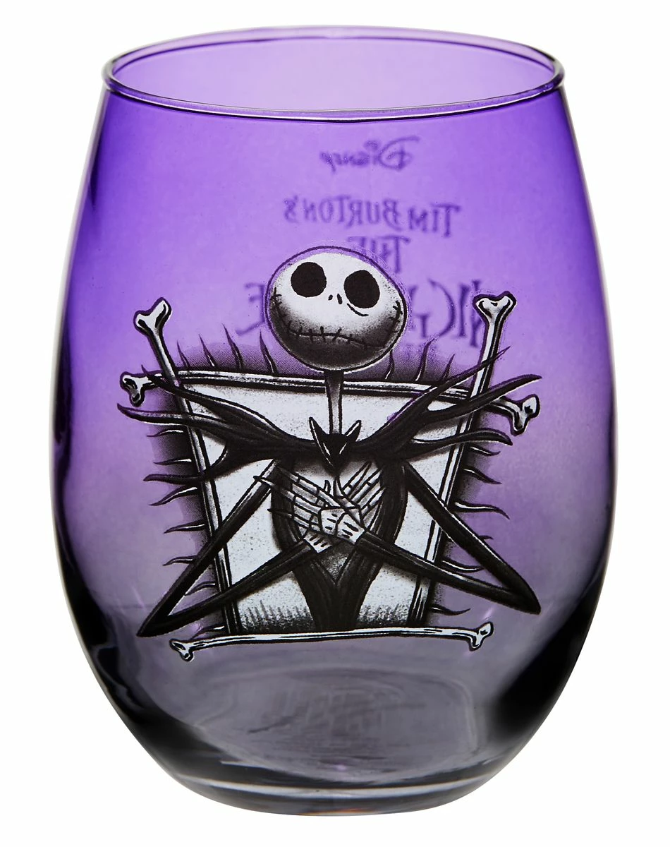 Spirit Halloween Jack Stemless Glass 20 oz - The Nightmare Before Christmas 1 Spirit Halloween Jack Stemless Glass 20 oz - The Nightmare Before Christmas