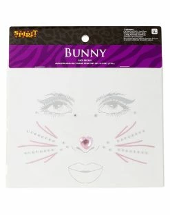 Spirit Halloween Gemstone Bunny Face Decals -Halloween ACCESSORIES store 01515196 c