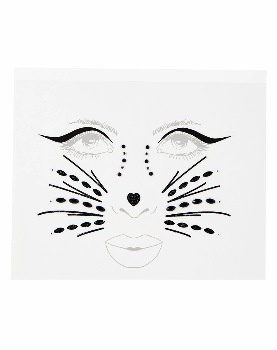 Spirit Halloween Gemstone Cat Face Decals 2 Spirit Halloween Gemstone Cat Face Decals - Image 2