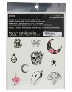 Spirit Halloween Gothic Temporary Tattoos -Halloween ACCESSORIES store 01516962 c