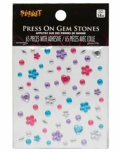 Spirit Halloween Multi-Color Flower and Heart Press On Gem Stones 4 Spirit Halloween Multi-Color Flower and Heart Press On Gem Stones -Halloween ACCESSORIES store 01517200 b