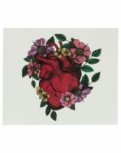 Spirit Halloween Heart Flower Temporary Tattoo