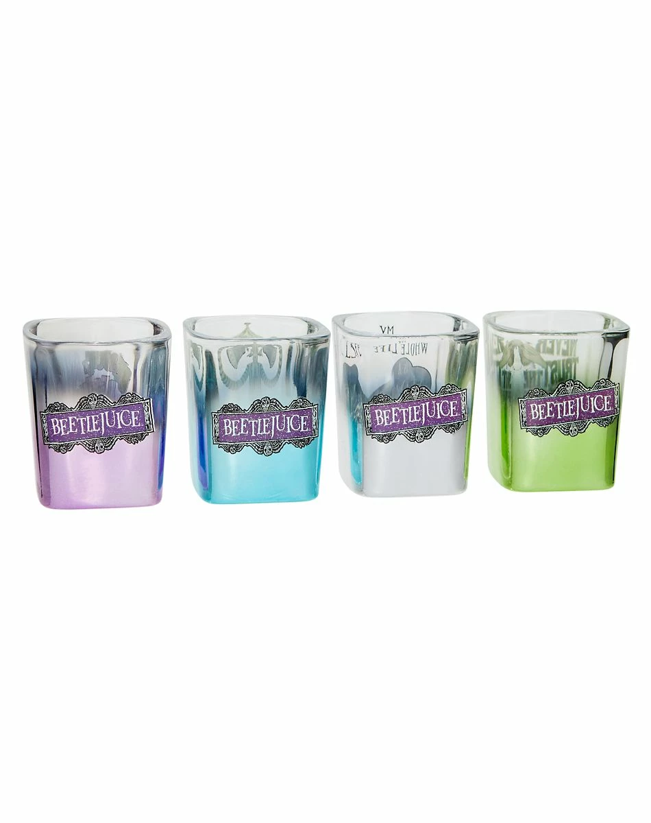 Spirit Halloween Beetlejuice Mini Glass Set - 4 Pack 2 Spirit Halloween Beetlejuice Mini Glass Set - 4 Pack - Image 2