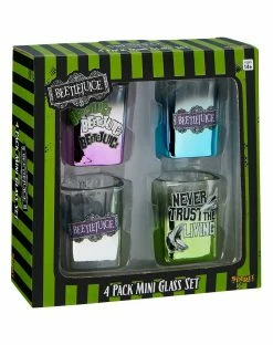 Spirit Halloween Beetlejuice Mini Glass Set - 4 Pack 14 Spirit Halloween Beetlejuice Mini Glass Set - 4 Pack -Halloween ACCESSORIES store 01517374 g