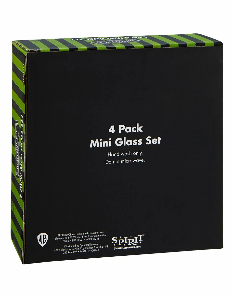 Spirit Halloween Beetlejuice Mini Glass Set - 4 Pack 8 Spirit Halloween Beetlejuice Mini Glass Set - 4 Pack - Image 8