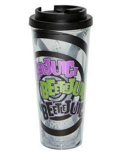 Spirit Halloween Spiral Beetlejuice Travel Mug
