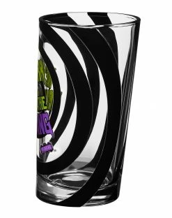 Spirit Halloween Slanted Beeetlejuice Glass -Halloween ACCESSORIES store 01517606 c