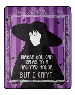 Spirit Halloween Lydia Sherpa Fleece Blanket - Beetlejuice