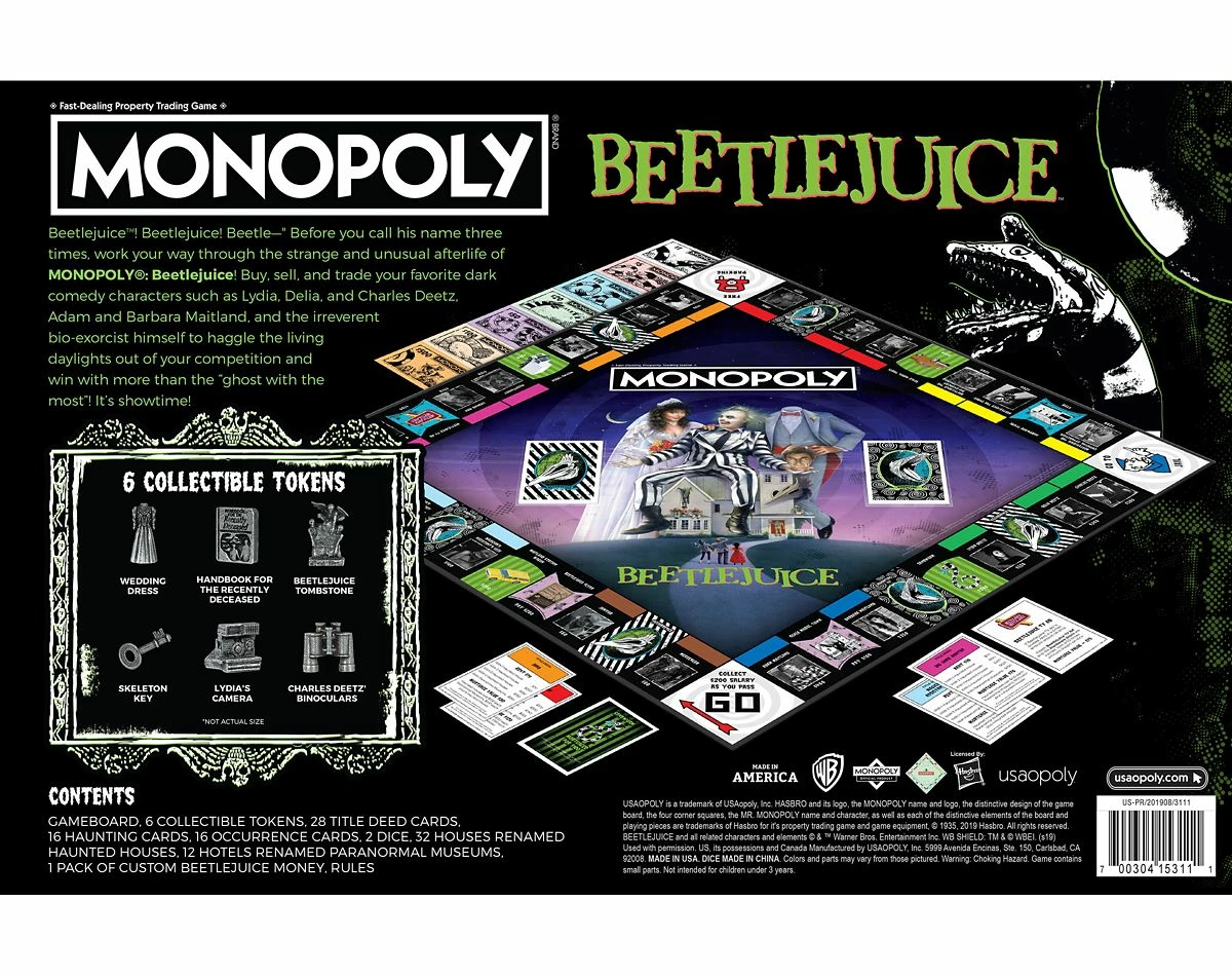 Spirit Halloween Beetlejuice Monopoly Board Game 3 Spirit Halloween Beetlejuice Monopoly Board Game - Image 3