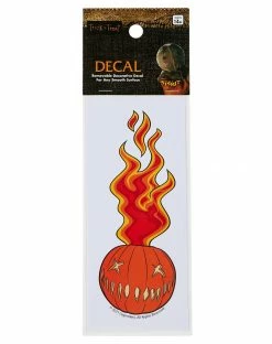 Spirit Halloween Flaming Pumpkin Decal - Trick 'r Treat -Halloween ACCESSORIES store 01518752 b