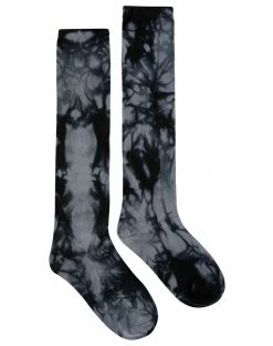 Spirit Halloween Black and Gray Acid Wash Socks
