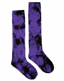 Spirit Halloween Black and Purple Acid Wash Socks