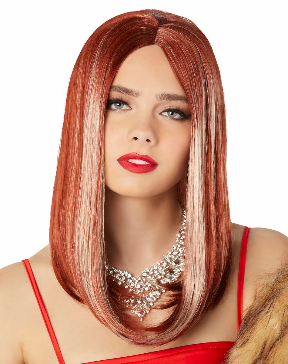 Spirit Halloween Copper and Blonde Midlength Wig 1 Spirit Halloween Copper and Blonde Midlength Wig