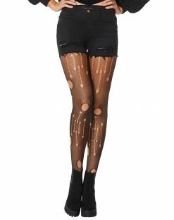 Spirit Halloween Distressed Plus Size Tights