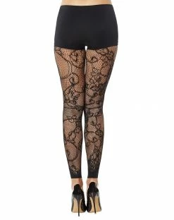 Spirit Halloween Black Lace Footless Tights -Halloween ACCESSORIES store 01520394 b