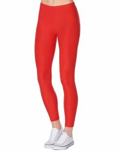Spirit Halloween Red Footless Leggings