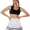 Spirit Halloween Black Velvet Sports Bra
