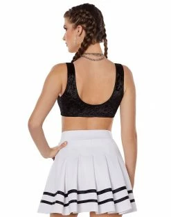 Spirit Halloween Black Velvet Sports Bra -Halloween ACCESSORIES store 01522069 b