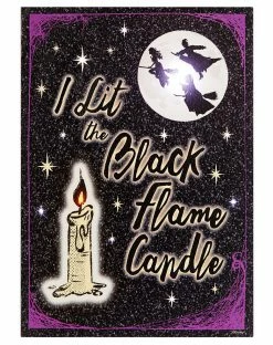 Spirit Halloween Light-Up Black Flame Candle Canvas - Hocus Pocus