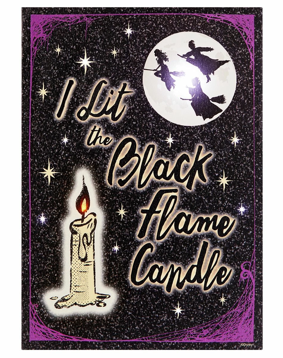 Spirit Halloween Light-Up Black Flame Candle Canvas - Hocus Pocus 1 Spirit Halloween Light-Up Black Flame Candle Canvas - Hocus Pocus