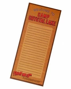 Spirit Halloween Camp Crystal Lake Magnetic Notepad - Friday the 13th