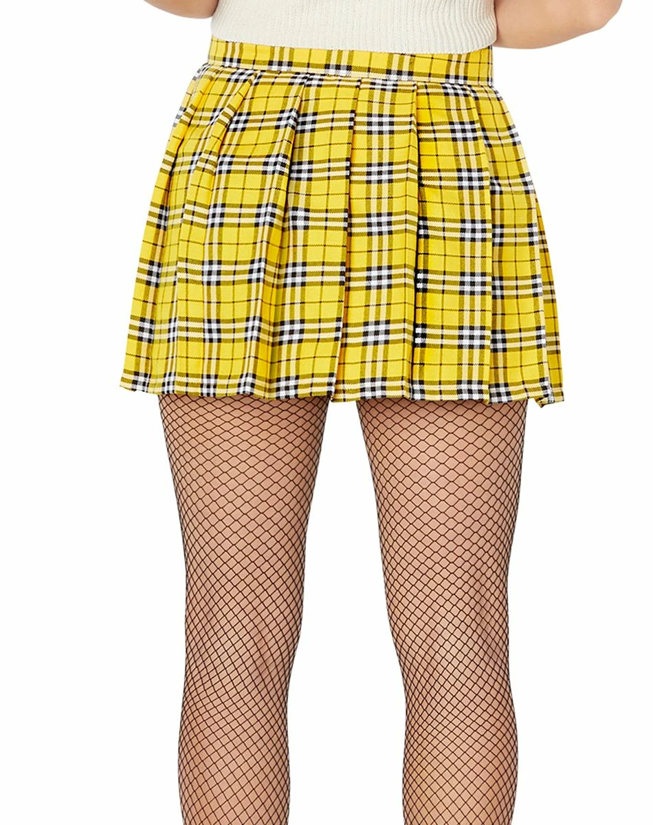 Spirit Halloween Adult Yellow Plaid Skirt 2 Spirit Halloween Adult Yellow Plaid Skirt - Image 2