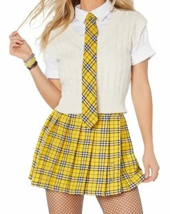 Spirit Halloween Adult Yellow Plaid Skirt 5 Spirit Halloween Adult Yellow Plaid Skirt -Halloween ACCESSORIES store 01524511 c