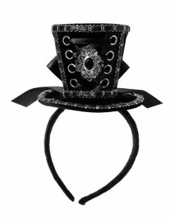 Spirit Halloween Black Gothic Mini Hat Headband