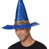 Spirit Halloween Blue and Gold Wizard Hat