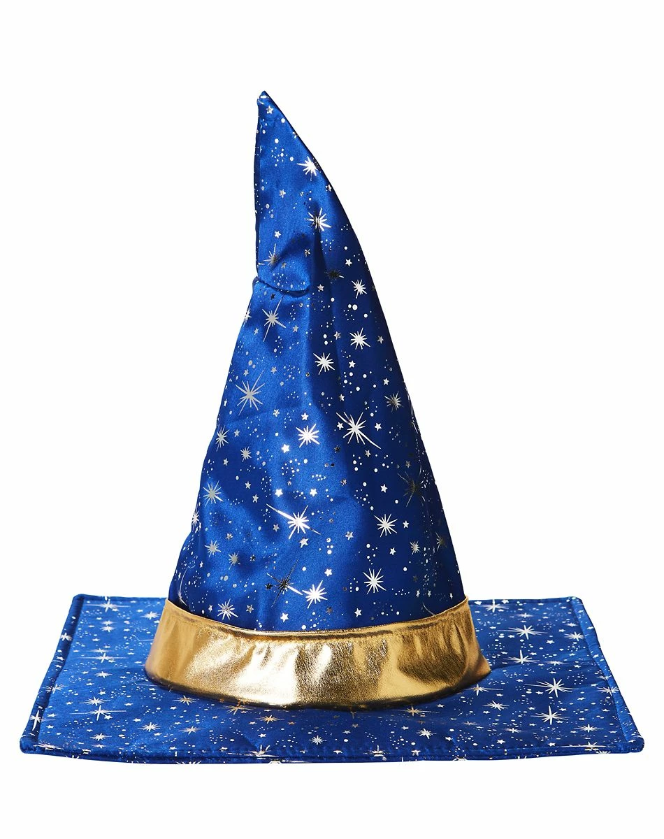Spirit Halloween Blue and Gold Wizard Hat 3 Spirit Halloween Blue and Gold Wizard Hat - Image 3