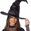 Spirit Halloween Black Crooked Witch Hat