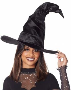 Spirit Halloween Black Crooked Witch Hat